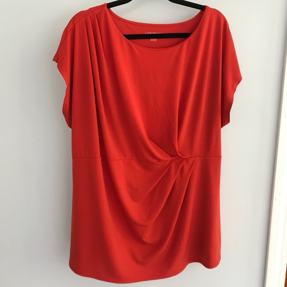 Lane Bryant Orange Cap Sleeve Blouse, size 22/24